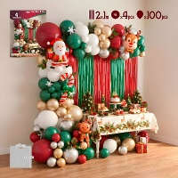 Weihnachtsballon-Set mit Weihnachtsmann-Motiv - 105-teilig