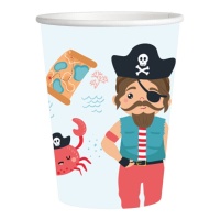 Piratenschiff-Becher, 250 ml - 8 Stück