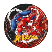 Spider-Man Pappteller mit Spinnennetz, 20 cm - 8 Stück