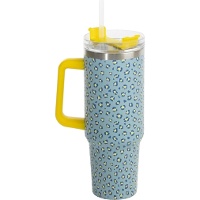 1,2 L Thermobecher mit neonfarbenem Animal?Print