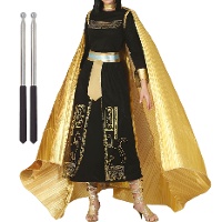 Goldenes plissiertes Cape mit Stäben von 2,85 x 1,35 cm