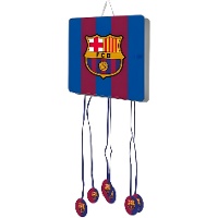 Quadratische FC Barcelona-Piñata in blaugrana, 40 x 40 cm