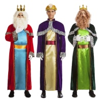 Zaubererkönig Kostüm Erwachsene Buntes Zaubererkönig Kostüm