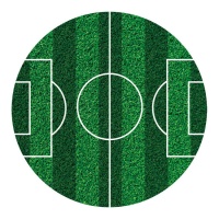 16 cm Fußballfeld Zuckerpapier
