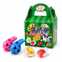 Fußball-Box mit Bonbons und Pfeife