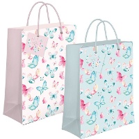 Geschenktüte mit Schmetterlingen 32 x 26 cm - 1 Stück