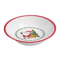 Rote und weiße Weihnachtsmann-Schalen, 17,5 cm - 6 Stück