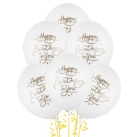 Happy Birthday Latex Luftballons 30 cm - PartyDeco - 50 Stk.