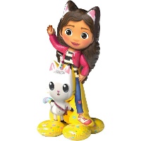 Ballon Gabby's Dollhouse Musik mit Basis 76 x 47,5 cm