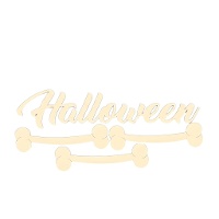 Halloween Spanplatten und Knochen - Artis Dekor - 4 Einheiten