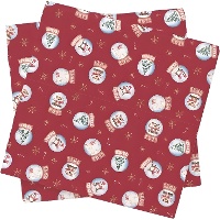 Rote Weihnachtsservietten, 16,5 x 16,5 cm - 20 Stück