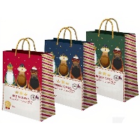 Geschenktasche im Vintage-Stil der Heiligen Drei Könige - 32 x 26 x 10 cm - 1 Stück