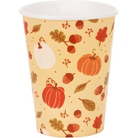 Herbstliche Papierbecher, 250 ml - 6 Stück