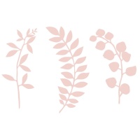 Dekoration aus rosa Papierzweigen - 9 Stück.
