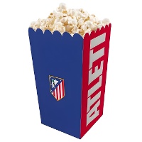 Atlético de Madrid Popcorn-Box, blau mit Wappen - 3 Stück