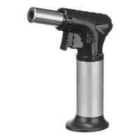 15,4 cm Taschenlampe schwarz und silber