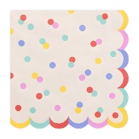 Papierservietten mit Konfetti-Motiv, 16,5 x 16,5 cm - 20 Stück