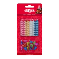 Bunte Kerzen 6 cm - 24 Stk.
