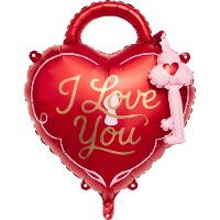 Herzballon mit Schloss und Schlüssel 'I Love You'