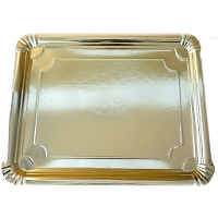 Goldenes Tablett 36 x 28 cm - 50 Stück