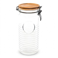 1,3-Liter-Glas mit Holzdeckel