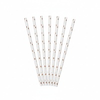 Papierstrohhalme mit Sternen - 10 Stk.