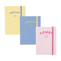 Pastellfarbenes Notizbuch mit Gummiband 14,5 x 10,5 cm - 1 Stück