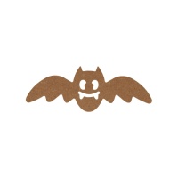 Scherenschnitt MDF 15 cm : Lächelnde Fledermaus