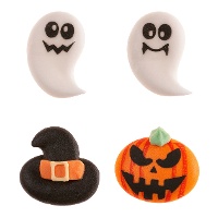 Halloween Zuckerfiguren, gemischt, 2,5 cm - Dekora - 12 Stück