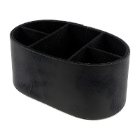 18 x 10 x 18 cm Kunstleder-Kontrollorganizer - 5 Fächer