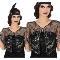 Transparenter Bolero mit Pailletten für Damen