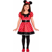 Mäusekostüm Minnie mit Ohren für Mädchen