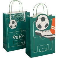 Geschenktüte mit Fußballmotiv, 23 x 18 x 10 cm - 1 Stück