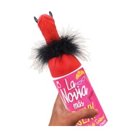 Flasche mit rotem Penis und Hörnern 