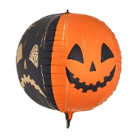 Orbz-Ballon mit Halloween-Kürbissen, 50 cm