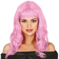 Lange Perücke mit gewelltem Haar und Fransen
