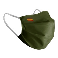 Wiederverwendbare Hygienemaske in den Farben der spanischen Flagge für Erwachsene.