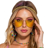 Gelbe Aviator-Brille