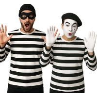 Schwarz-weiß gestreiftes Herren-T-Shirt