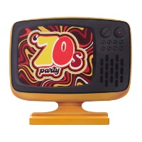 Tischdekoration im 70er Jahre Retro-Stil, 22 x 18 x 4 cm