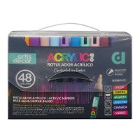 Acrylic Go Acrylmarker 4-5 mm, Basisfarben - Artis Decor - 48 Stück