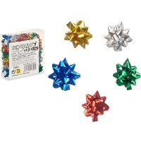 Glänzende Geschenkbandbögen 2,3 cm - 100 Stück