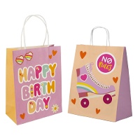 Geschenktüte 27 x 20 cm im Frühlingsdesign - 1 Stück