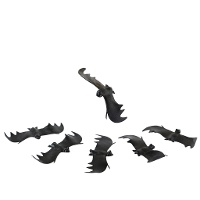 Schwarze Fledermäuse - 6 Stück