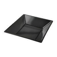 17 cm tiefe farbige Kunststoffteller - 6 Stück.