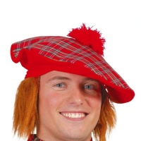 Schottische Baskenmütze mit Haaren - 60 cm