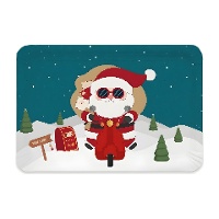 Kunststofftablett 25 x 34 cm mit Weihnachtsmannmotiv