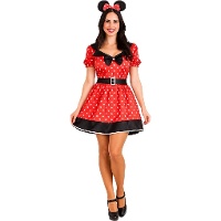Minnie Mouse Kostüm mit Ohren für Frauen