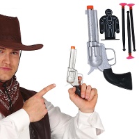 22 cm versilberte Cowboy-Pistole