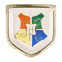 Harry-Potter-Teller mit Hogwarts-Wappen, 26 x 18 cm - 6 Stück